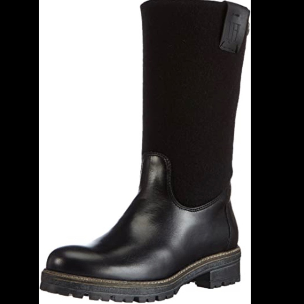 Ilse Jacobsen Leather & Felt Lugg Boot